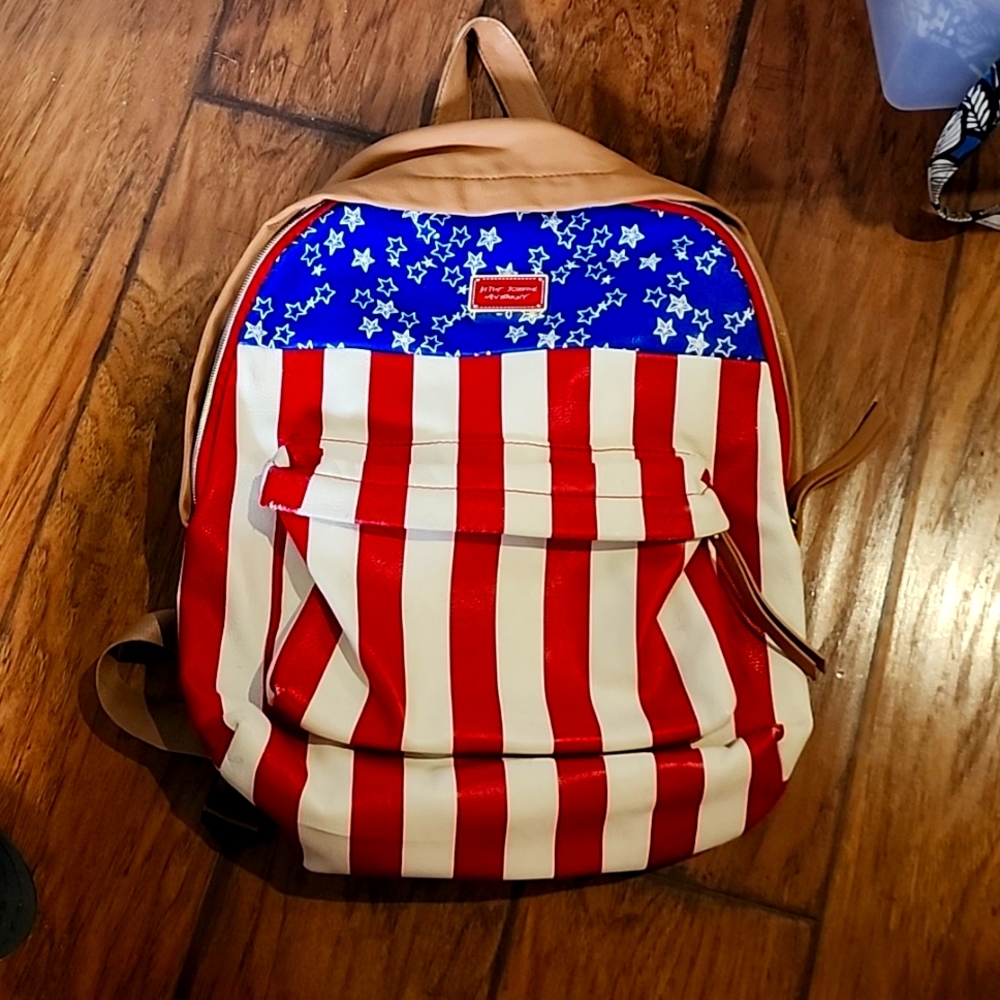 Betsy Johnson American Flag Backpack